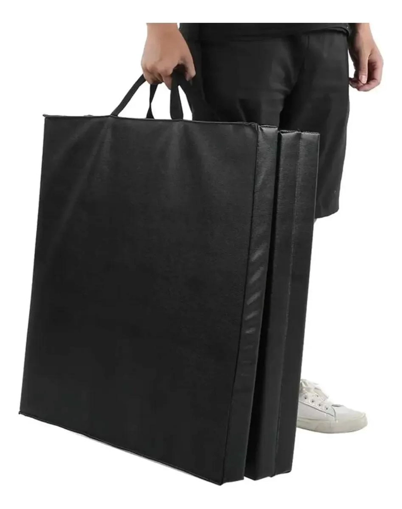 COLCHONETA DEPORTIVA DE CUERO CON 3 PLIEGUES PARA GIMNASIA Y YOGA - 4