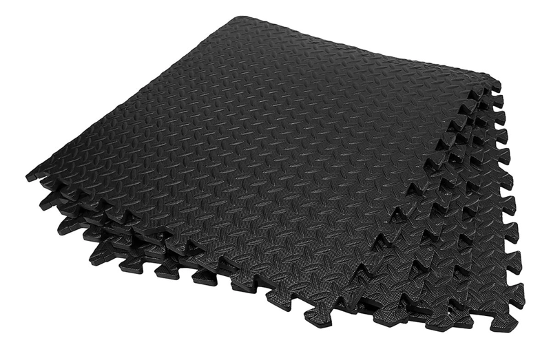 PISO TATAMI DE GOMA EVA 61X61X1.2 CM EN SET DE 4 UNIDADES PARA GYM Y YOGA - 1