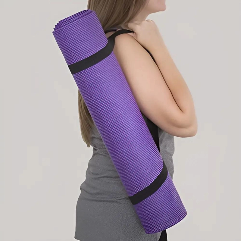 MAT DE YOGA ANTIDESLIZANTE DE 6 MM CON CORREA PARA FITNESS - 3