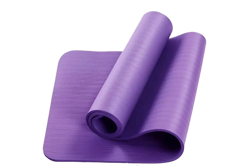 MAT DE YOGA ANTIDESLIZANTE PLEGABLE 170X60 CM GROSOR 10 MM COLOR VIOLETA - 1