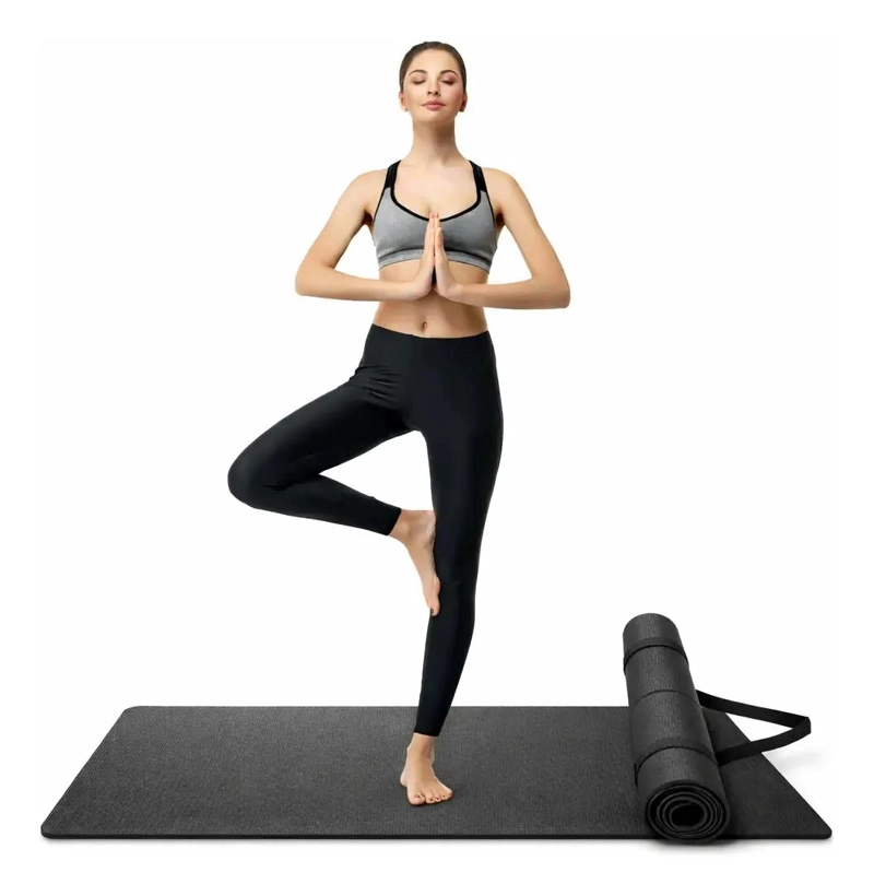 TAPETE DE YOGA TPE 6MM PARA EJERCICIO Y PILATES CON CORREA - 1
