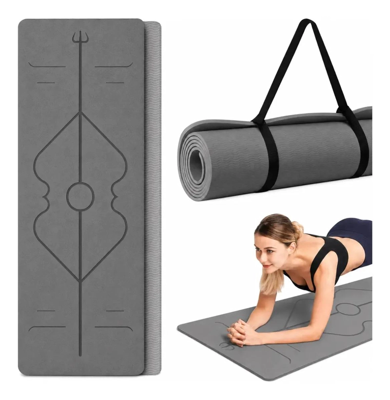 TAPETE DE YOGA ANTIDESLIZANTE PARA EJERCICIO Y PILATES DE 5 MM - 1