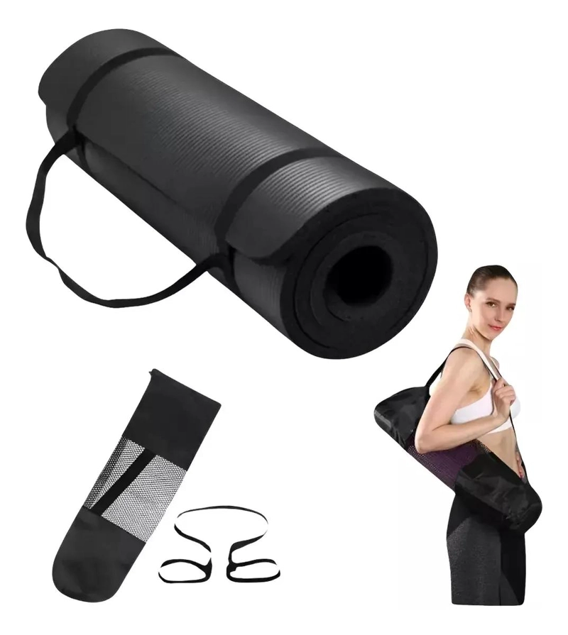 COLCHONETA DE YOGA DEPORTIVA DE 15MM CON CORREA Y BOLSO DE TRANSPORTE - 2