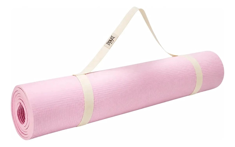 COLCHONETA PARA YOGA Y EJERCICIOS DE 6MM DE GROSOR COLOR ROSA - 2