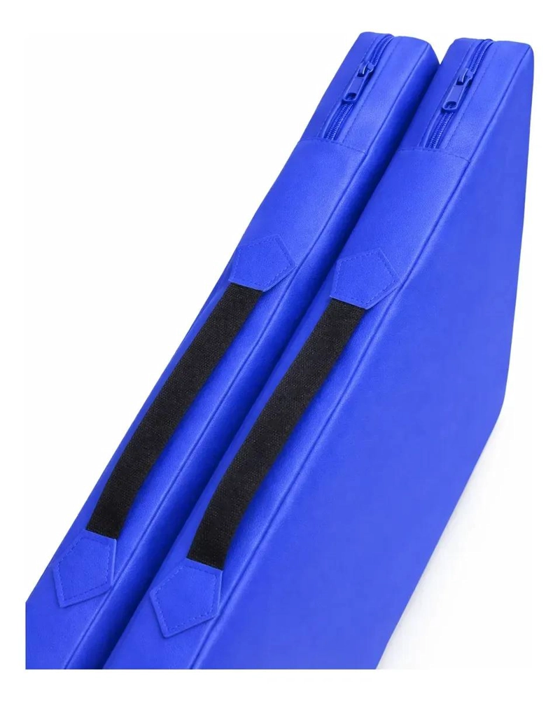 COLCHONETA DEPORTIVA DE ECOCUERO AZUL 120X60X5 CM PARA EJERCICIOS - 4