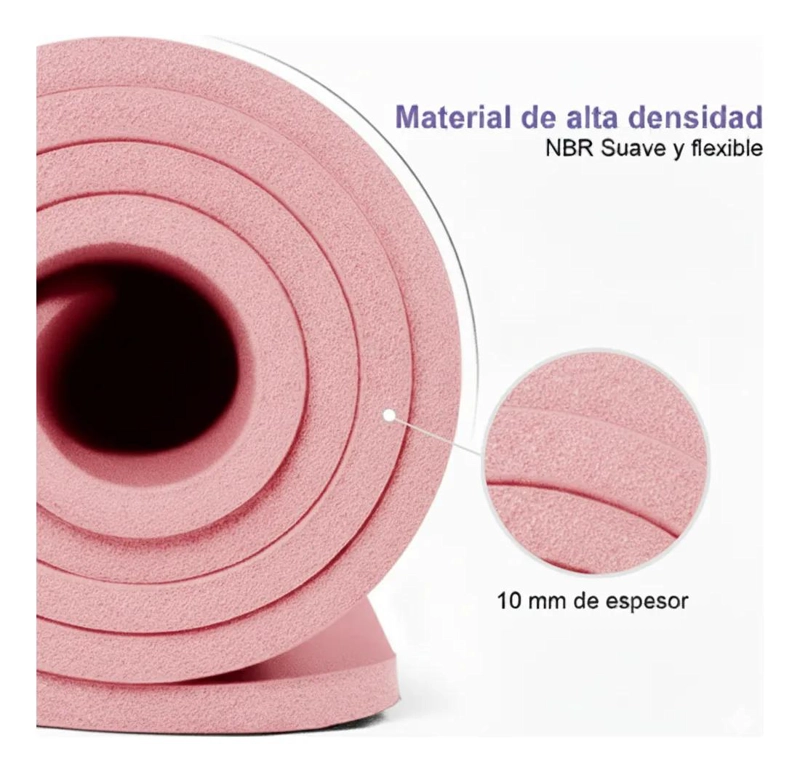 COLCHONETA DE YOGA ANTIDESLIZANTE DE 10MM PARA PILATES Y FITNESS - 4