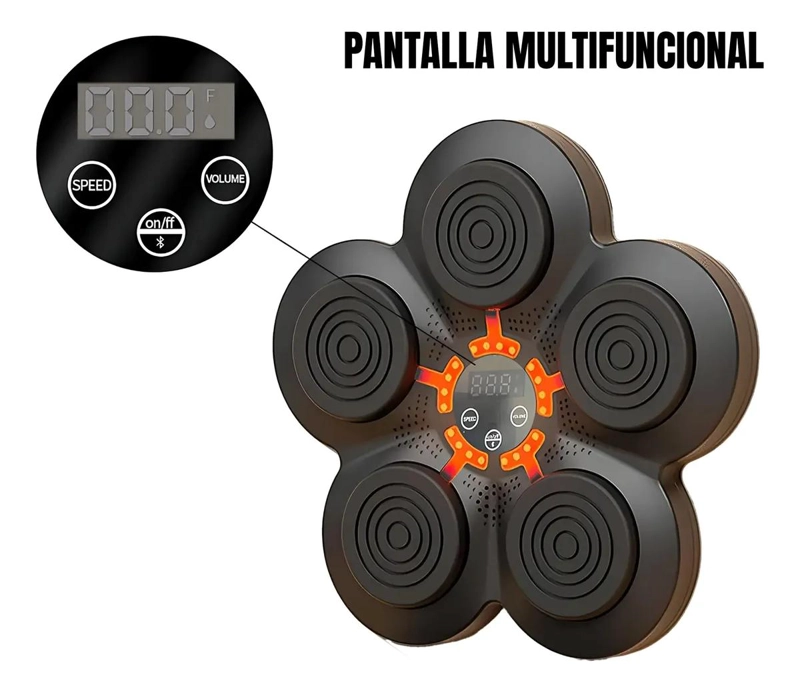 MAQUINA DE BOXEO CON SACO DE PARED Y FUNCION MUSICAL PARA ENTRENAMIENTO - 3