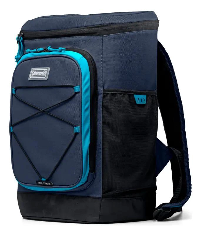 MOCHILA COOLER PARA CAMPING CON CAPACIDAD DE 30 LATAS EN COLOR AZUL - 1