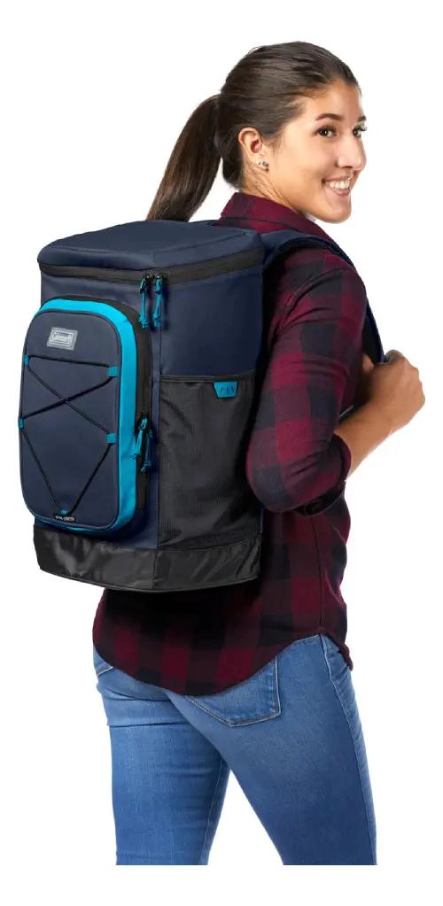 MOCHILA COOLER PARA CAMPING CON CAPACIDAD DE 30 LATAS EN COLOR AZUL - 5