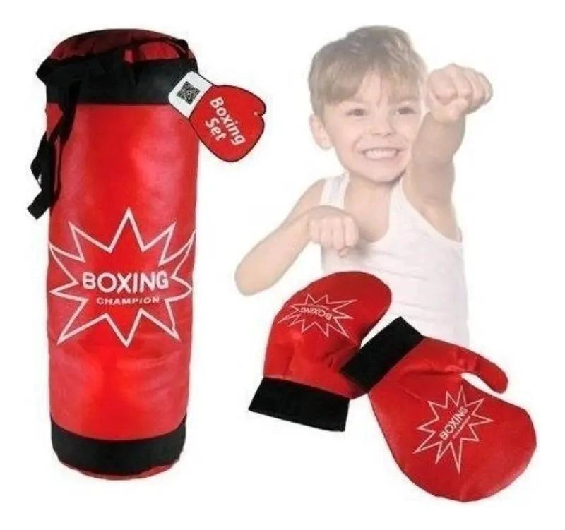 SACO DE BOXEO CON GUANTES PARA NIÑOS Y BEBE S JUGUETE INTERACTIVO - 1
