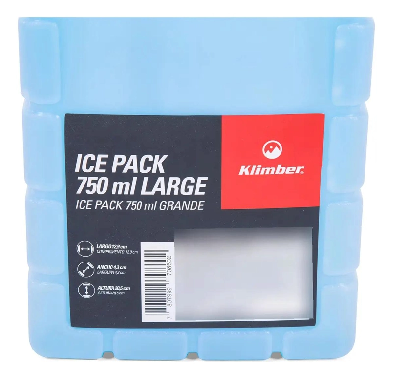 PAQUETE DE GEL PARA HIELO ARTIFICIAL GRANDE 750 ML PARA CONSERVACION - 3