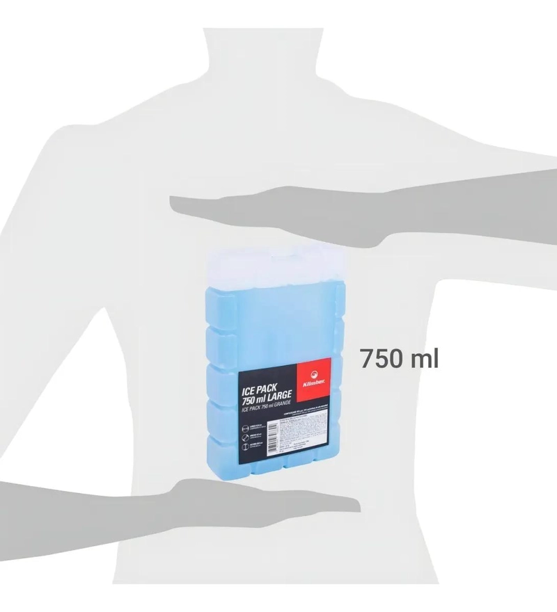 PAQUETE DE GEL PARA HIELO ARTIFICIAL GRANDE 750 ML PARA CONSERVACION - 4