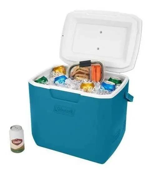 HIELERA PORTATIL PARA EXCURSION CON CAPACIDAD PARA 25 LATAS Y ASA COMODA - 1