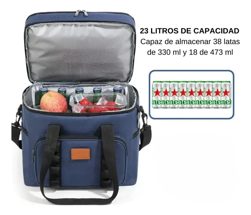 BOLSO TE RMICO COOLER LONCHERA CON CAPACIDAD DE 23 LITROS PARA CAMPING - 5