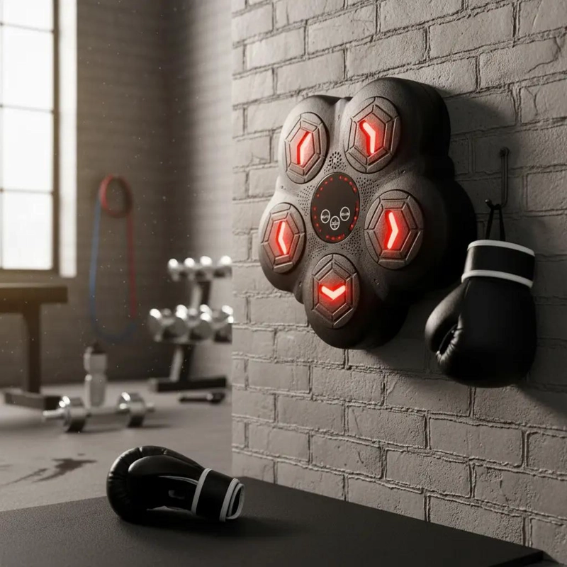 MAQUINA DE BOXEO CON LUCES Y CONEXION BLUETOOTH PARA MUSICA - 1
