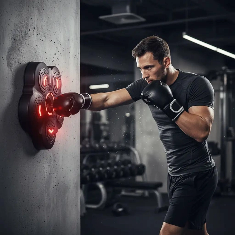 MAQUINA DE BOXEO CON LUCES Y CONEXION BLUETOOTH PARA MUSICA - 2