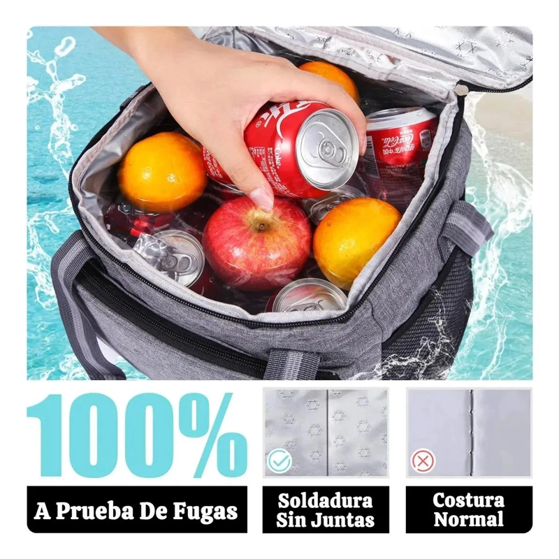 BOLSA TE RMICA PARA ALIMENTOS CON CAPACIDAD DE 15 LITROS IDEAL PARA PICNIC Y USO - 3