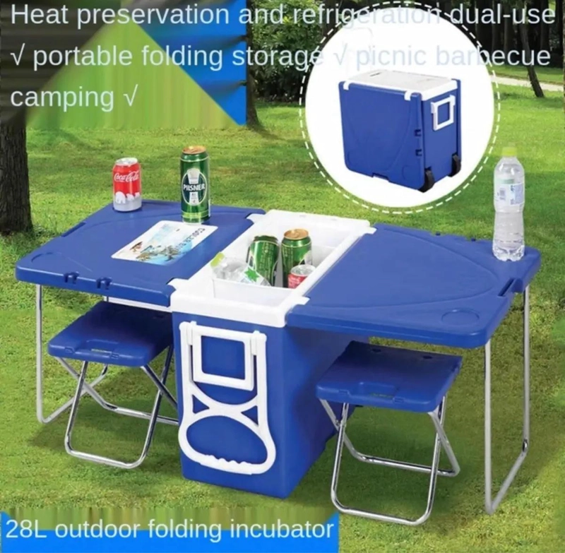 COOLER PORTATIL PLEGABLE CON FUNCION TE RMICA PARA BEBIDAS Y ALIMENTOS - 1