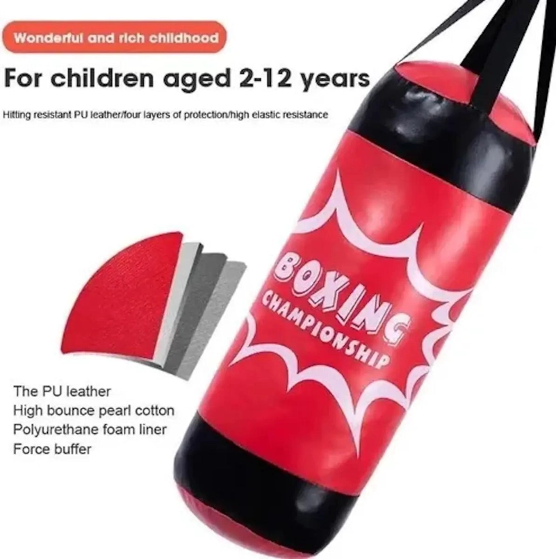 SET DE SACO DE BOXEO PARA NIÑOS CON GUANTES PARA DEPORTE - 3