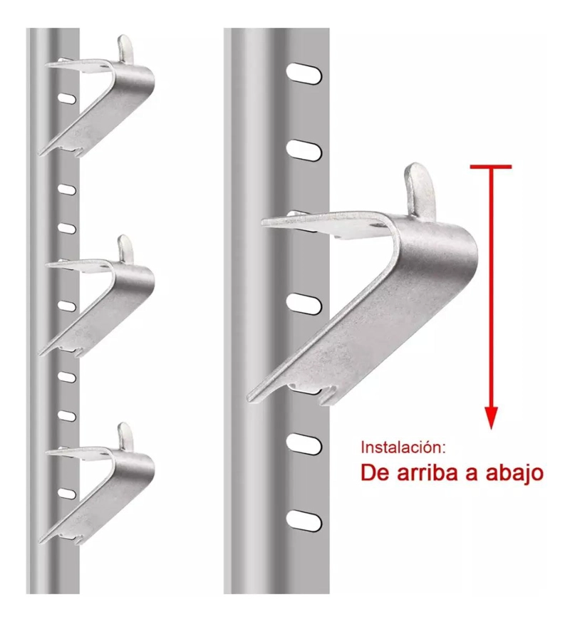 SET DE 12 GANCHOS METALICOS PARA SOPORTE DE COOLER - 4