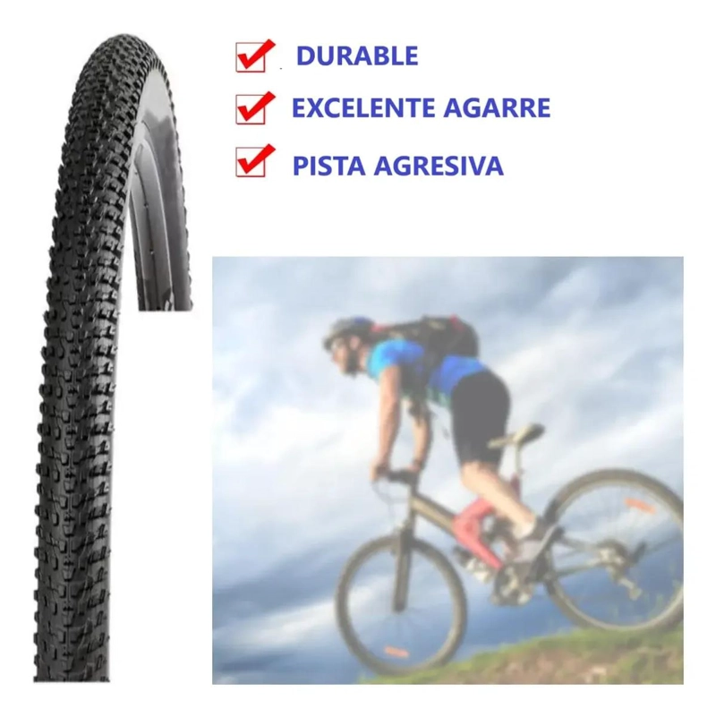 PAR DE NEUMATICOS PARA BICICLETA ARO 26 X 2.125 PLEGABLES RESISTENTES - 2