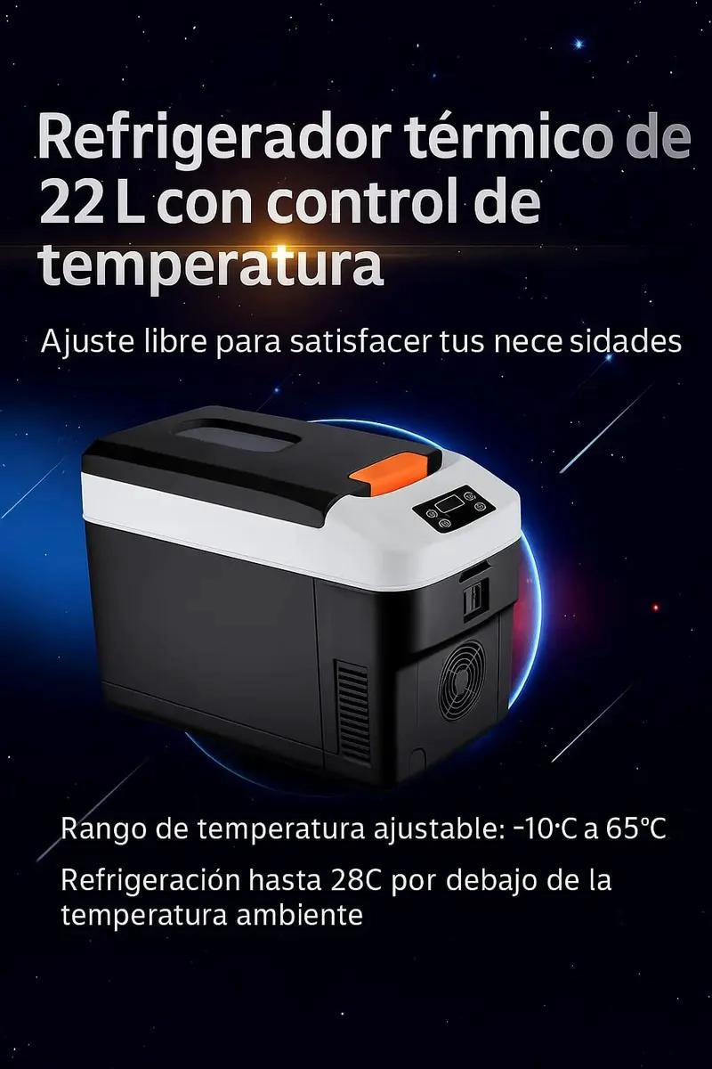 REFRIGERADOR PORTATIL PARA AUTO CON CAPACIDAD DE 22 LITROS Y CONTROL DE ENFRIADO - 3