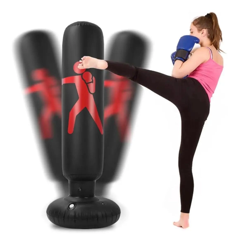 SACO DE BOXEO INFLABLE CON INFLADOR INCLUIDO PARA ENTRENAMIENTO - 1