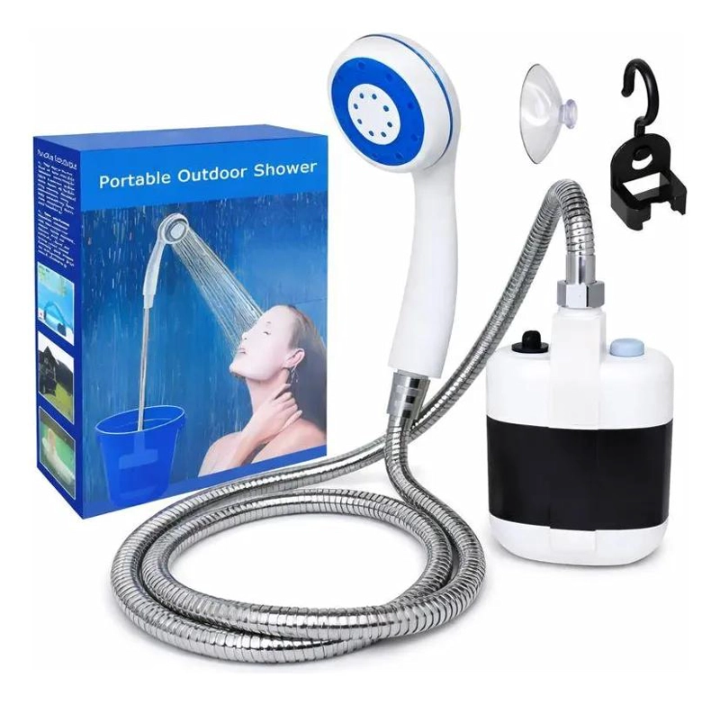 DUCHA PORTATIL RECARGABLE PARA EXTERIORES IDEAL CAMPING Y VIAJES - 1
