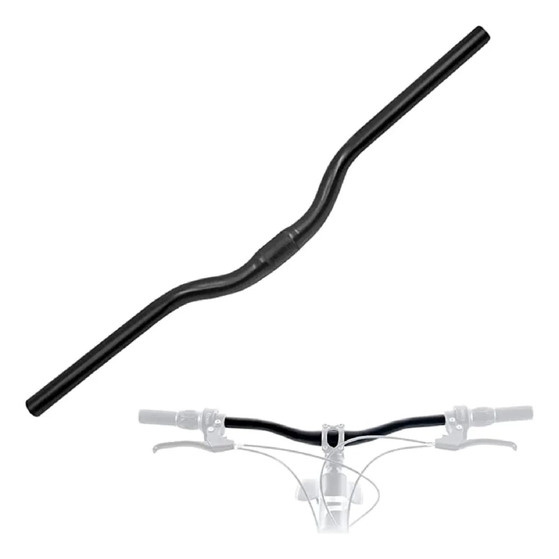 MANUBRIO PARA BICICLETA DE ALUMINIO REFORZADO COLOR NEGRO 25.4 MM - 1