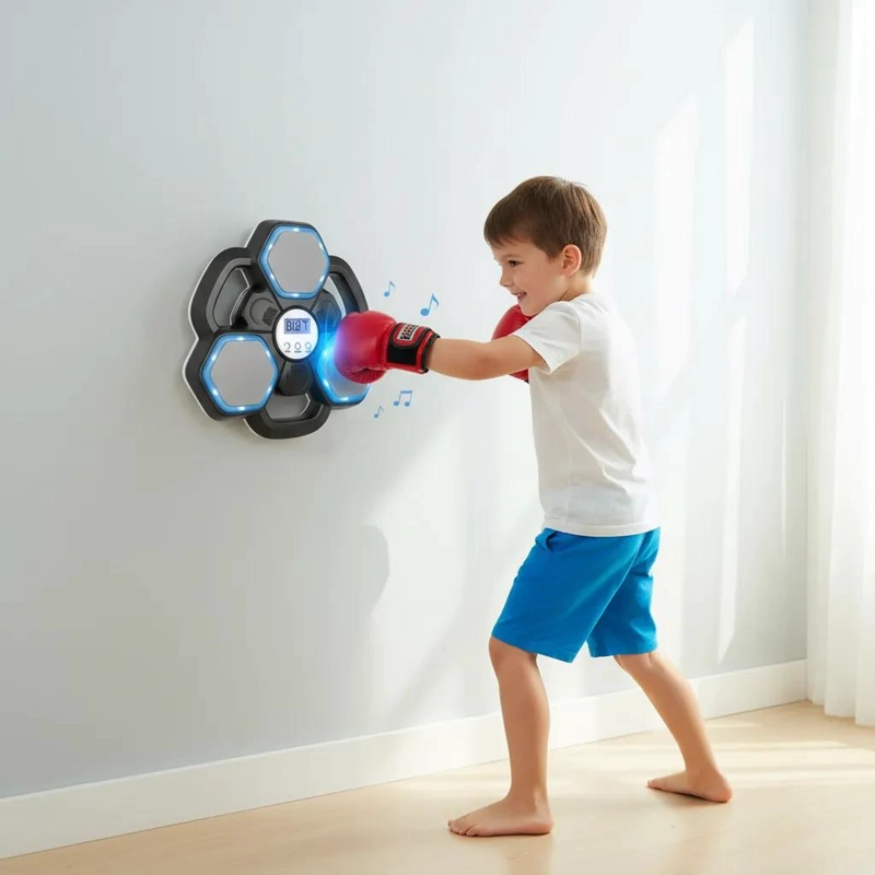 MAQUINA DE BOXEO CON LUZ Y CONEXION BLUETOOTH PARA JUEGO MUSICAL - 1