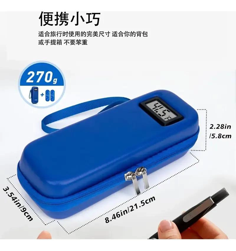 BOLSA DE VIAJE CON COMPARTIMENTO ENFRIADOR PARA INSULINA Y TERMOMETRO INTEGRADO - 1