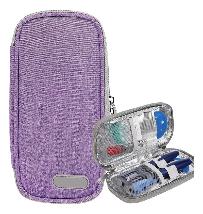 BOLSO DE VIAJE CON COMPARTIMENTO COOLER PARA MEDICAMENTOS E INSULINA - 1
