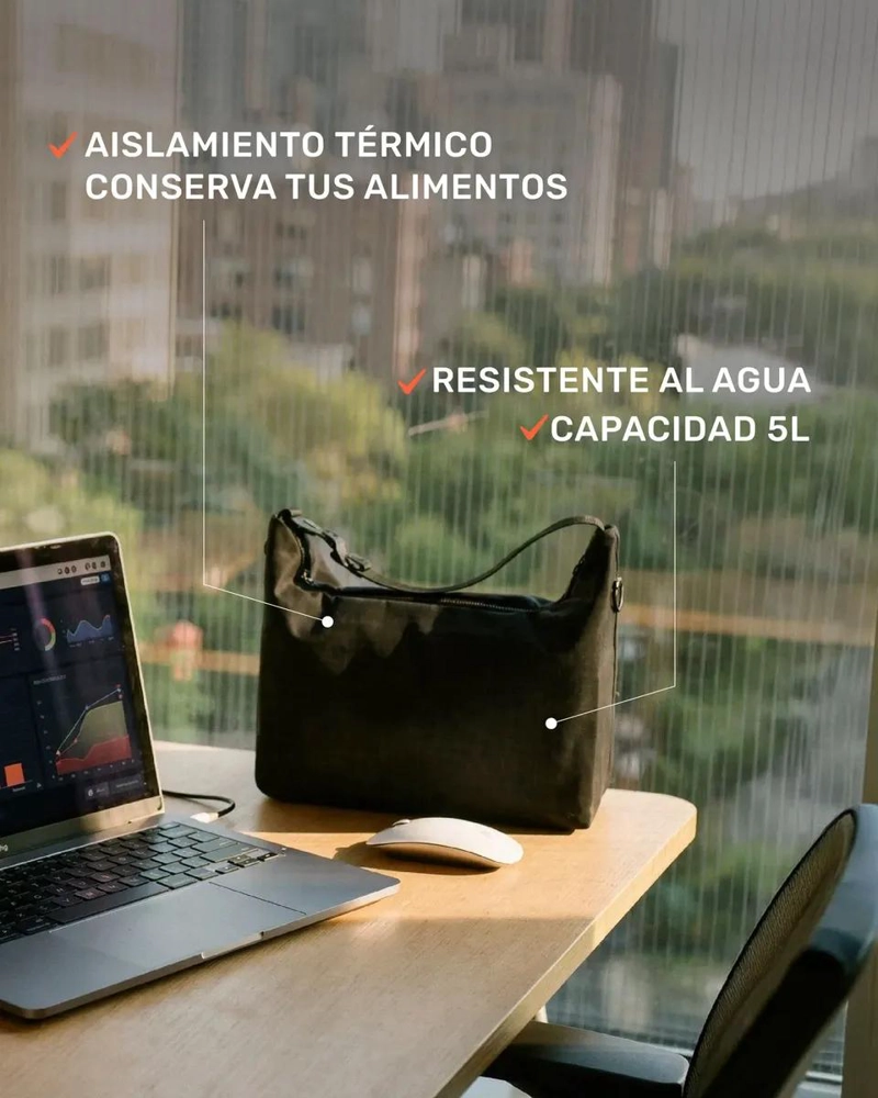 BOLSO TE RMICO PORTATIL PARA ALIMENTOS Y BEBIDAS COLOR NEGRO - 3