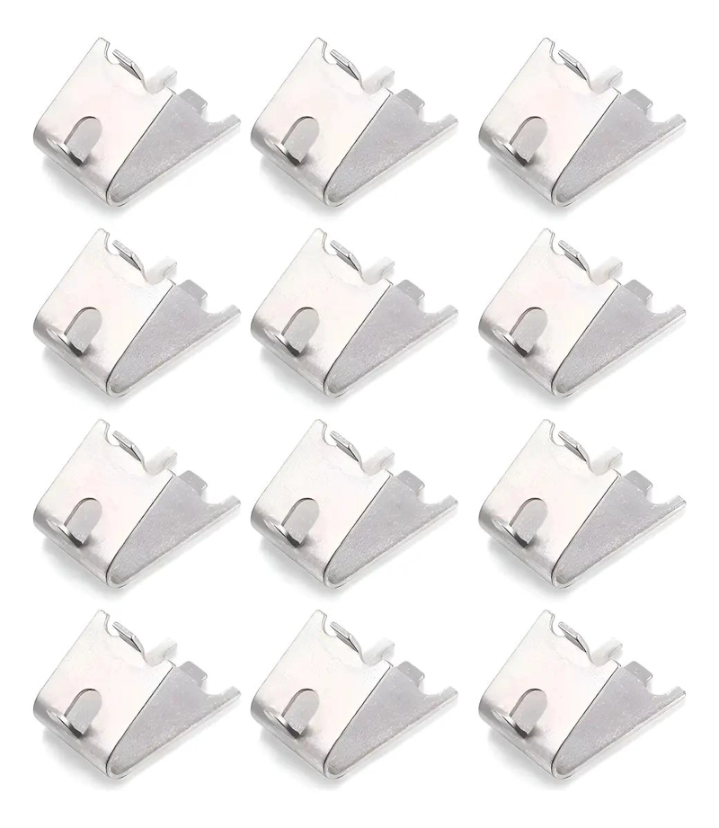 SET DE 12 GANCHOS METALICOS PARA SOPORTE DE COOLER Y VENTILADOR - 1