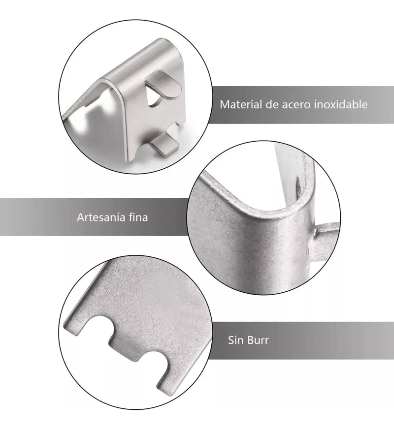 SET DE 12 GANCHOS METALICOS PARA SOPORTE DE COOLER Y VENTILADOR - 3