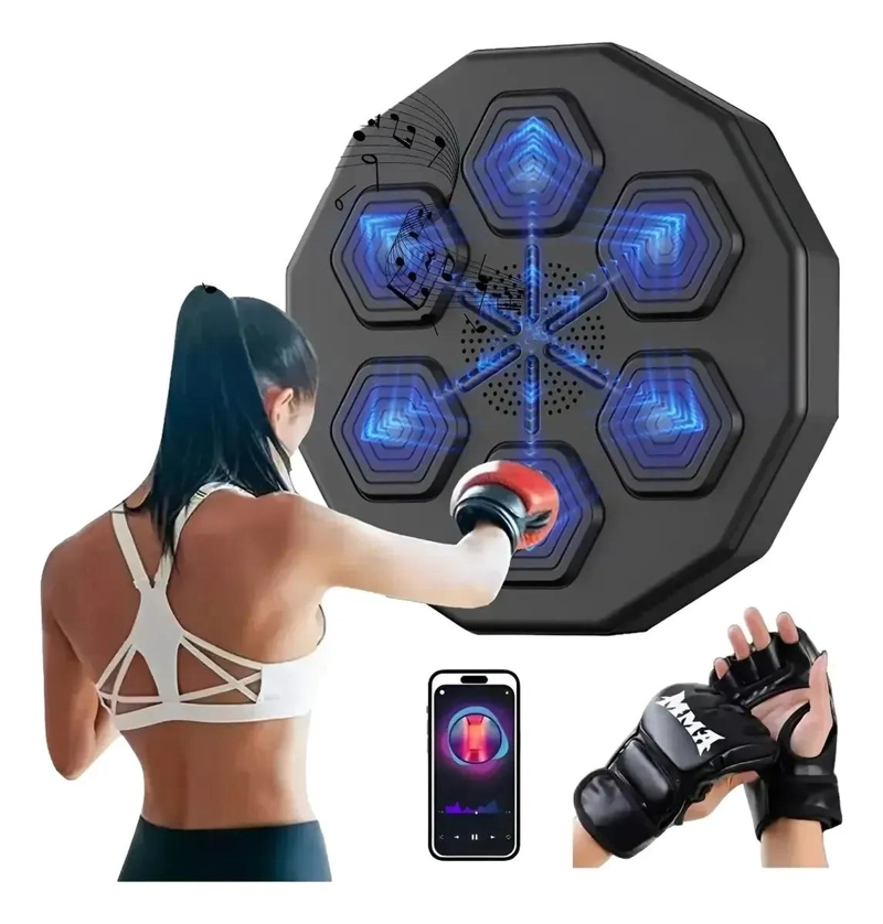 MAQUINA DE BOXEO CON BLUETOOTH Y GUANTES INCLUIDOS PARA ENTRENAMIENTO - 1
