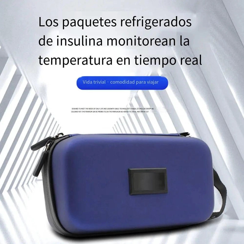 NEVERA PORTATIL PARA INSULINA CON TERMOMETRO INTEGRADO Y DISEÑO EVA - 5