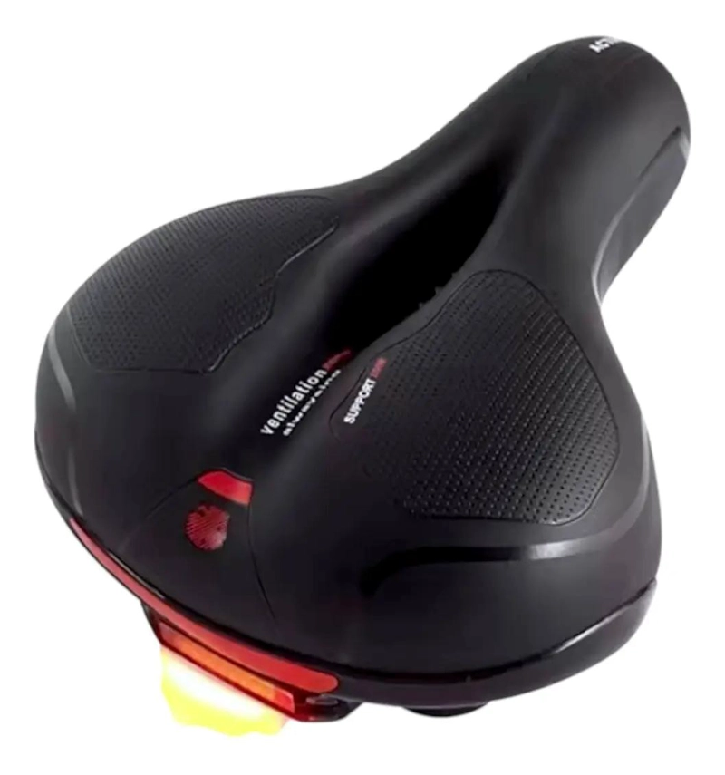 ASIENTO AMPLIO PARA BICICLETA CON LUZ INTEGRADA Y DISEÑO ANTIESTATICO - 1