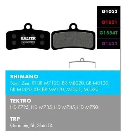 PASTILLA DE FRENO PARA SISTEMA HIDRAULICO DE 4 PISTONES COMPATIBLE CON SHIMANO - 1