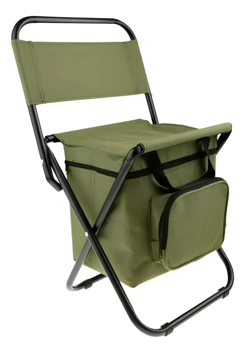 SILLA PLEGABLE DE CAMPING LIGERA Y RESISTENTE CON ESTRUCTURA DE ACERO - 1