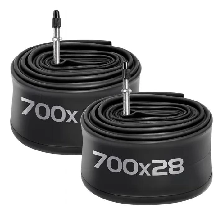 PAR DE CAMARAS PARA BICICLETA ARO 700X28 CON VALVULA FRANCESA - 1