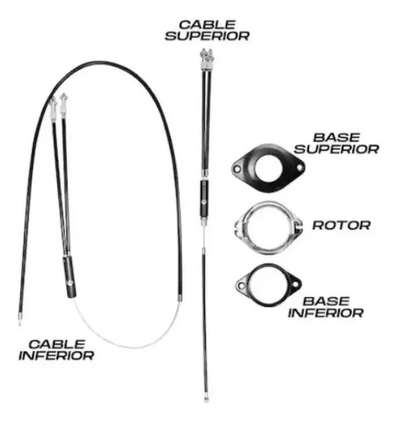 JUEGO DE CABLES PARA BICICLETA BMX CON ROTOR INCLUIDO - 2