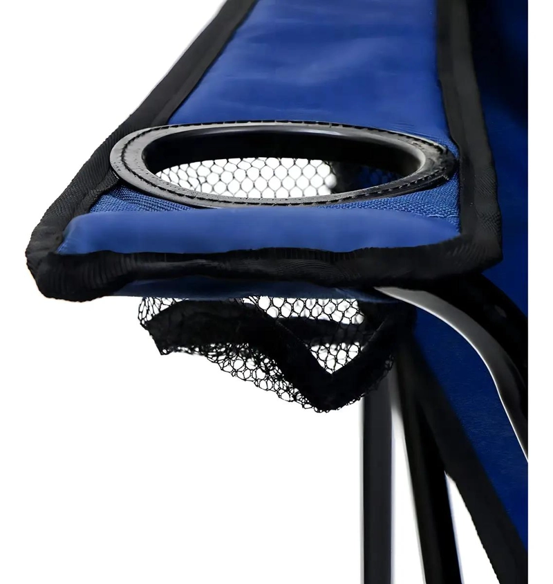 SILLA PLEGABLE PARA CAMPING Y PLAYA CON APOYABRAZOS COLOR AZUL - 3