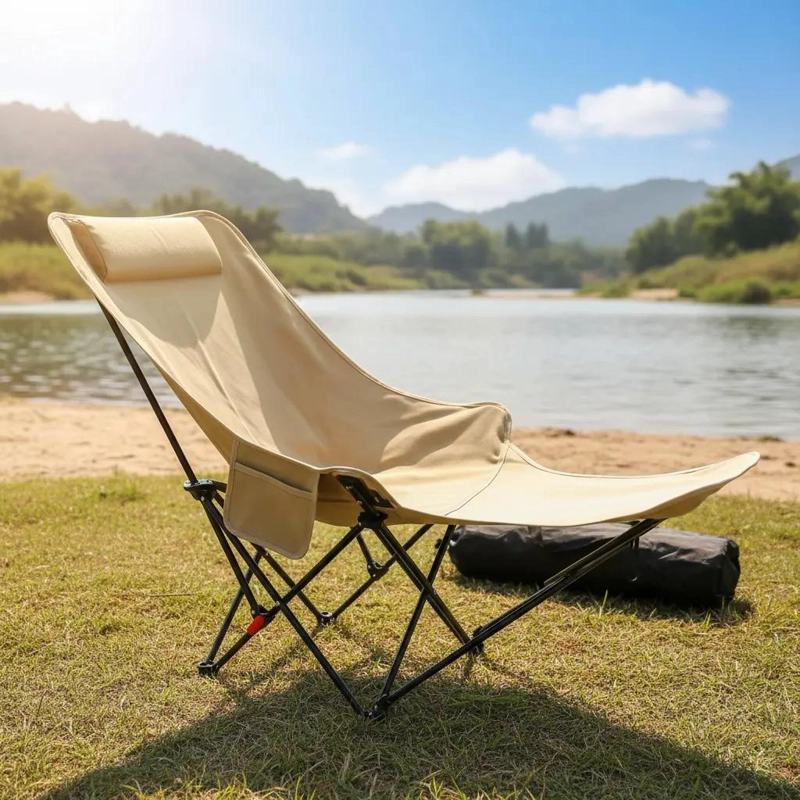 SILLA DE CAMPING PORTATIL COMPACTA CON REPOSAPIE S INTEGRADO PARA MAYOR COMODIDAD - 1