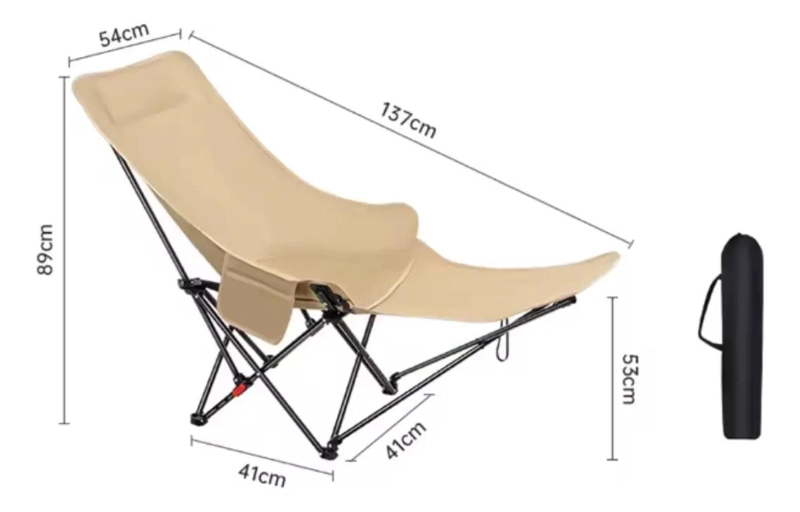 SILLA DE CAMPING PORTATIL COMPACTA CON REPOSAPIE S INTEGRADO PARA MAYOR COMODIDAD - 2