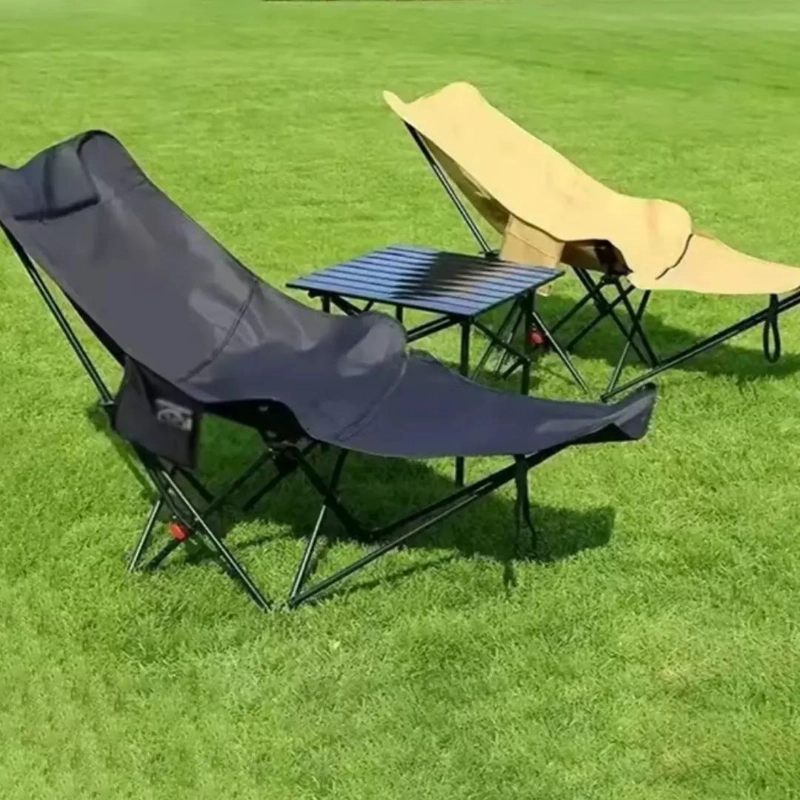SILLA DE CAMPING PORTATIL COMPACTA CON REPOSAPIE S INTEGRADO PARA MAYOR COMODIDAD - 3