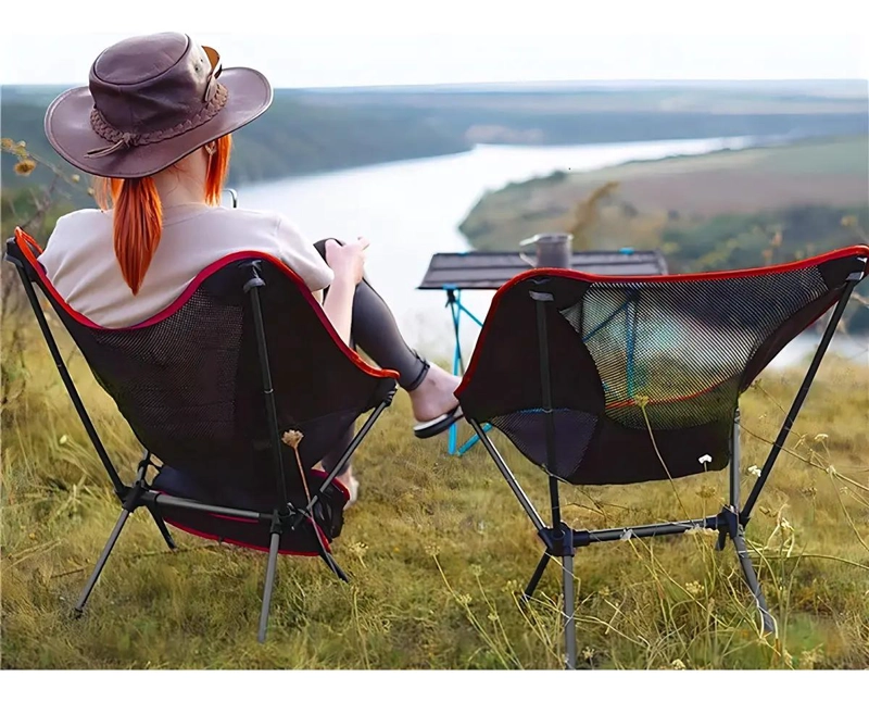SILLA PLEGABLE PARA CAMPING CON TEJIDO OXFORD IMPERMEABLE Y CAPACIDAD DE 120 KG - 4