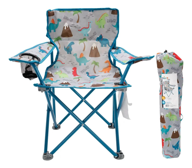 SILLA PLEGABLE PARA NIÑOS CON BOLSO Y PORTAVASOS PARA PLAYA Y CAMPING - 1