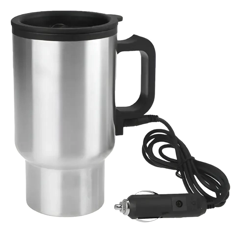VASO TERMO ELE CTRICO PARA CAFE  CON CALENTADOR 12V PARA AUTO - 1
