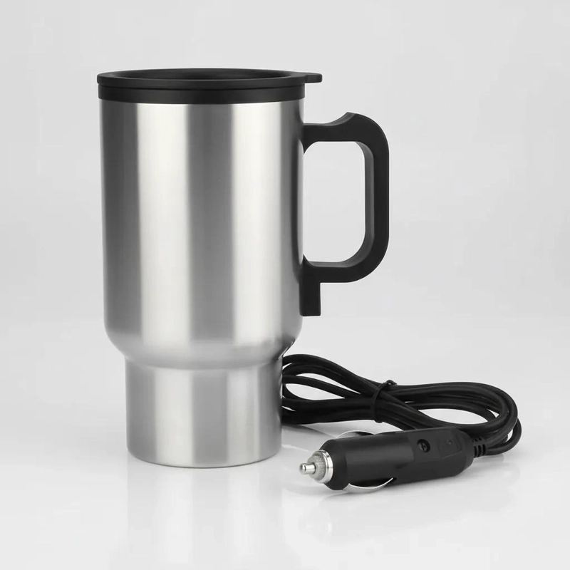 VASO TERMO ELE CTRICO PARA CAFE  CON CALENTADOR 12V PARA AUTO - 4